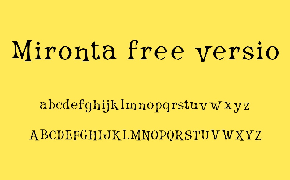 Mironta font