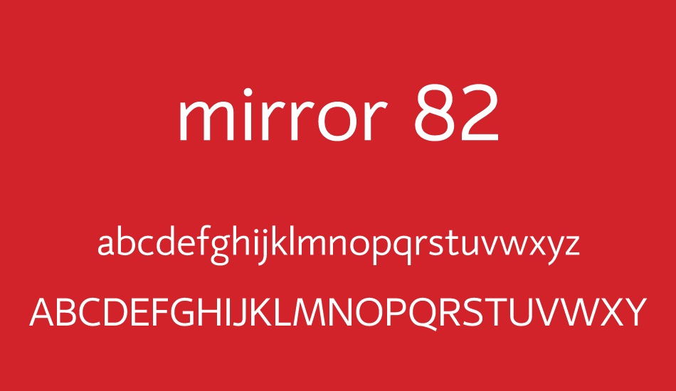 mirror 82 font