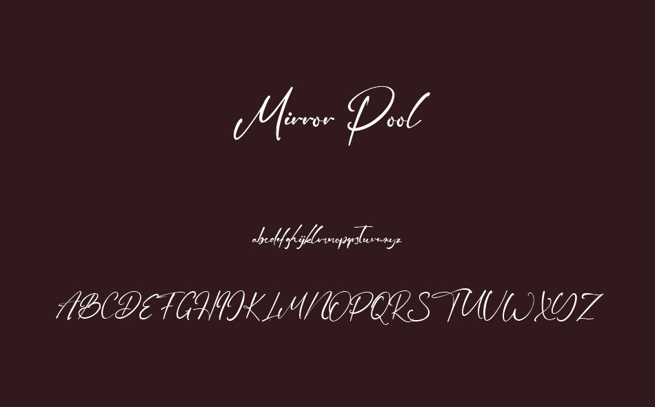 Mirror Pool font