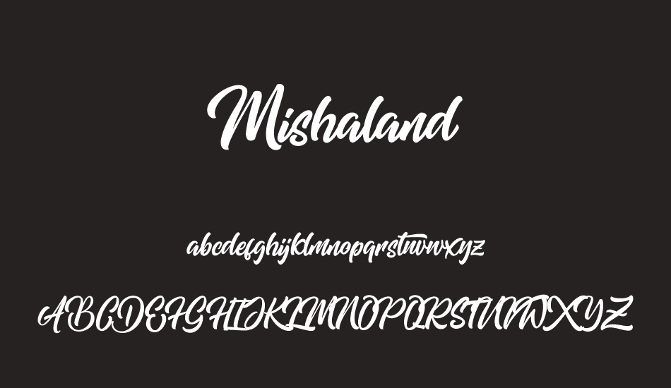 Mishaland font