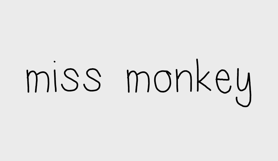 miss monkey font big
