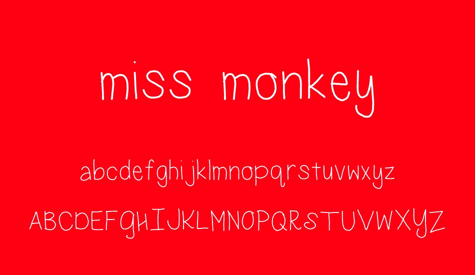 miss monkey font