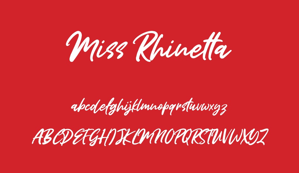 Miss Rhinetta font