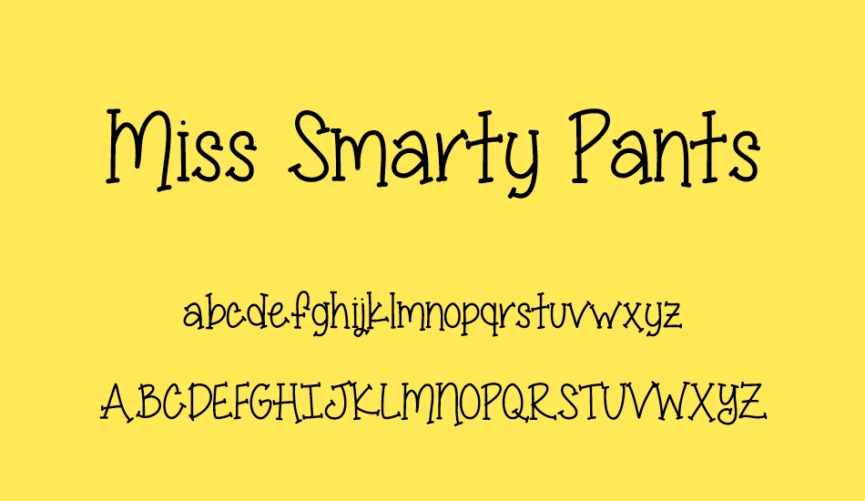 Miss Smarty Pants font