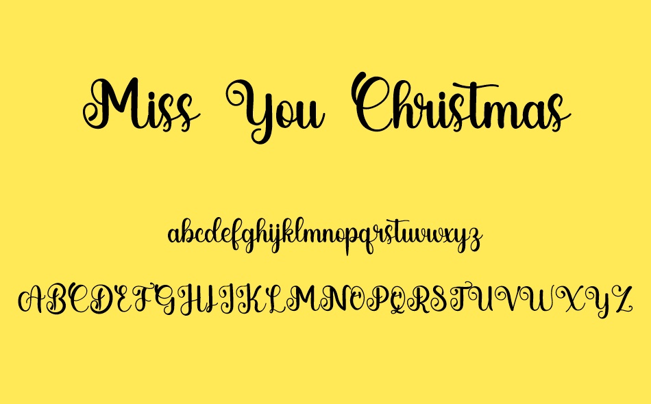 Miss You Christmas font