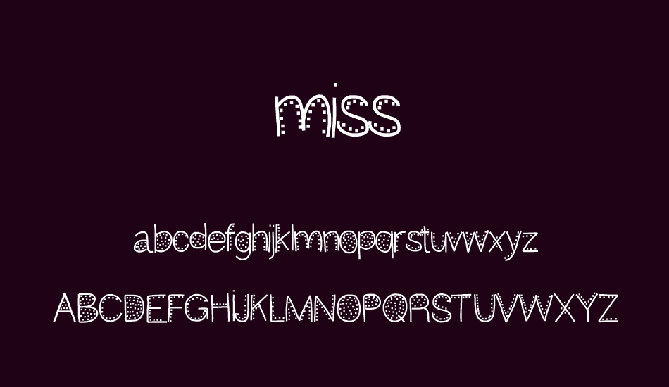 Miss font
