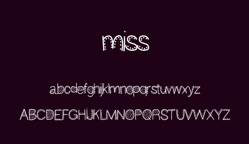 miss font