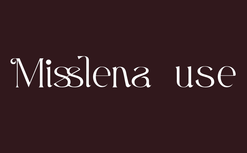 Misslena font big