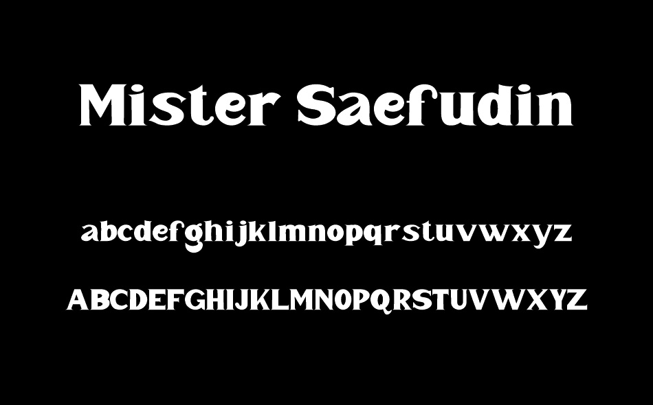 Mister Saefudin font