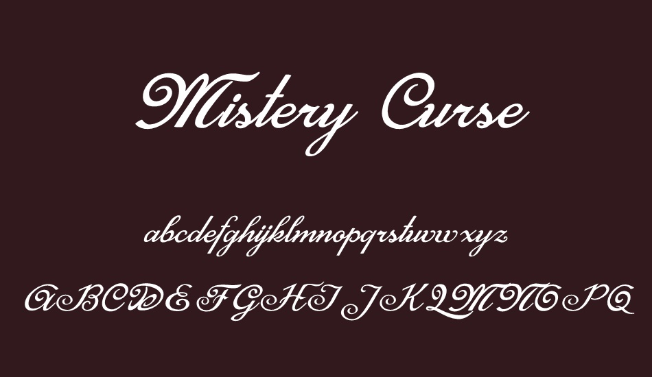 Mistery Curse Personal Use font