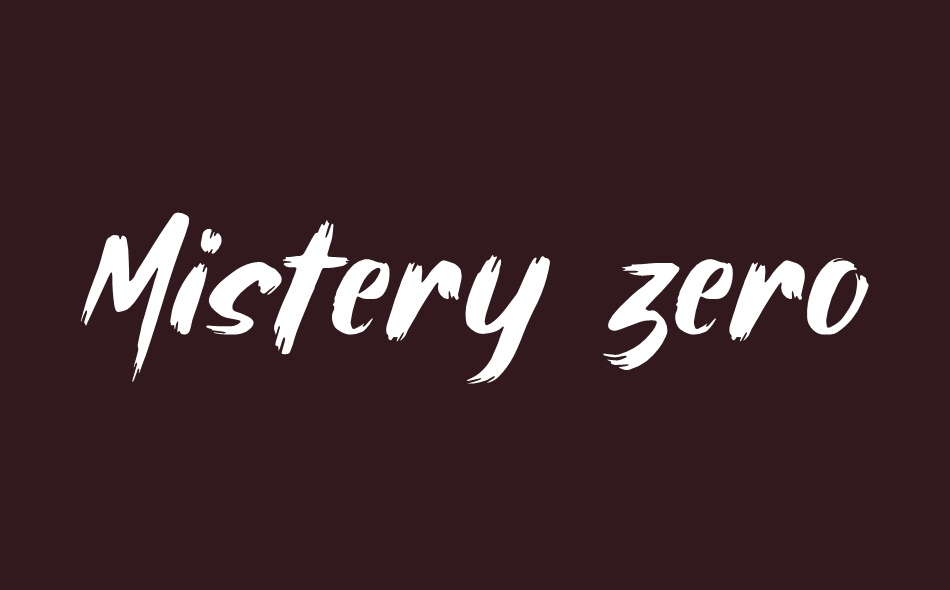 Mistery Zero font big