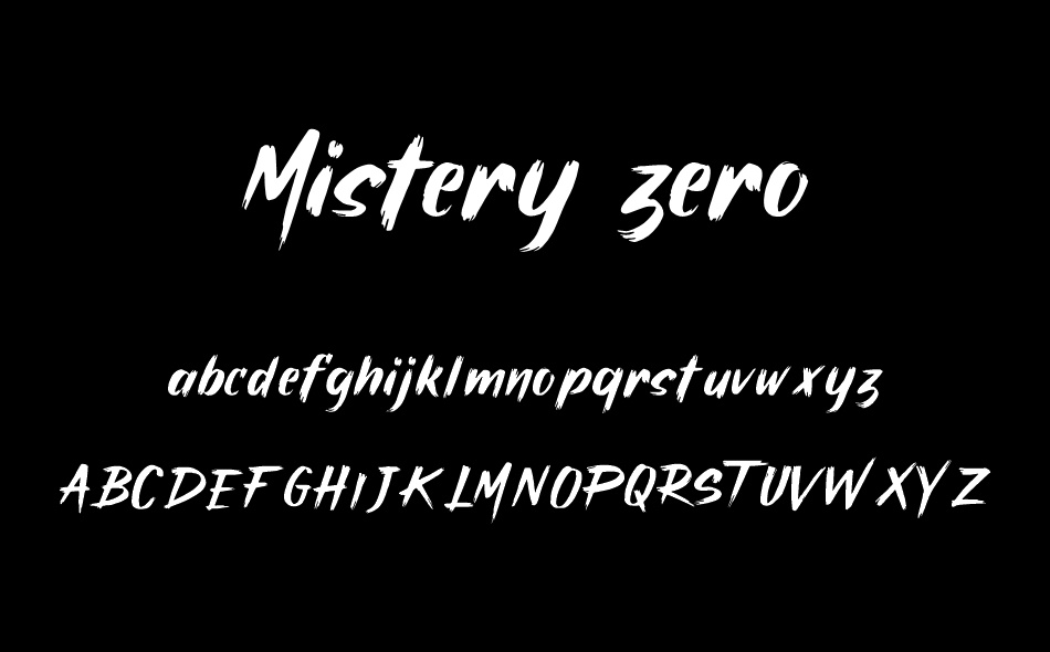 Mistery Zero font