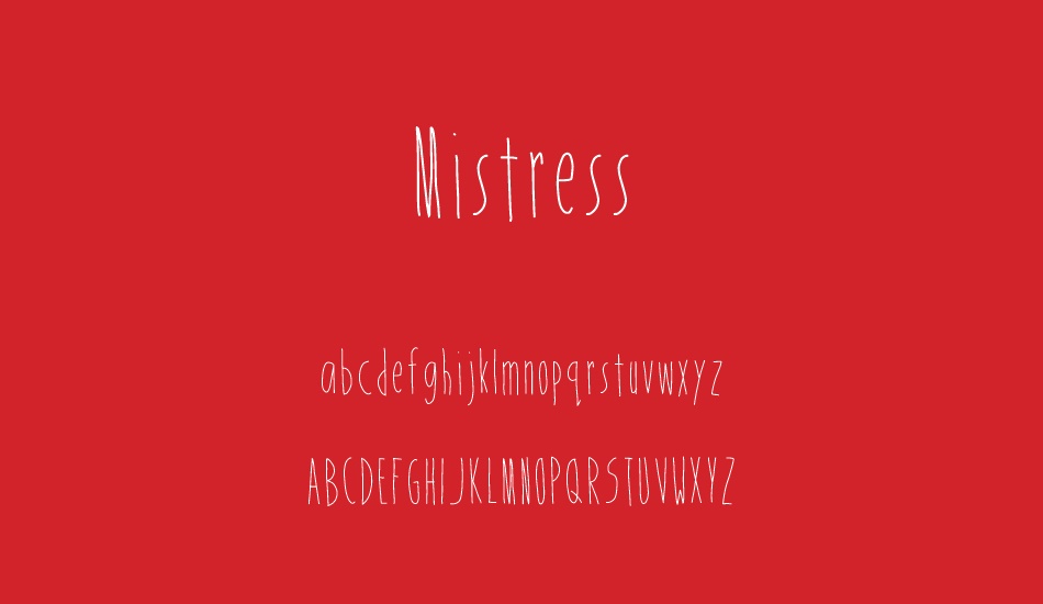 Mistress font