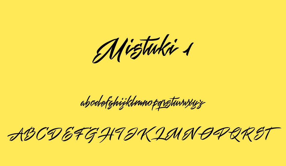mistuki-1-personal-use font