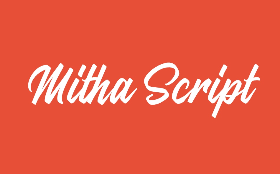 Mitha Script font big
