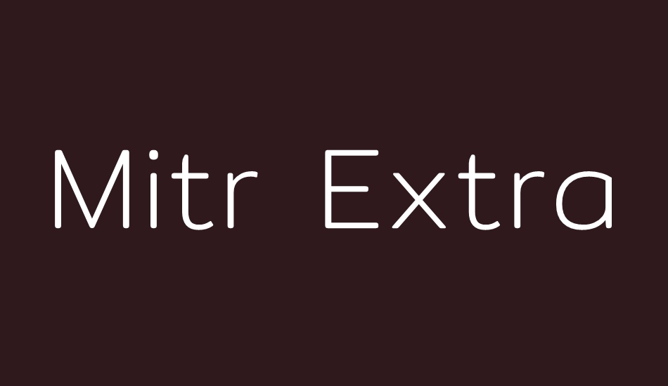 mitr-extralight font big