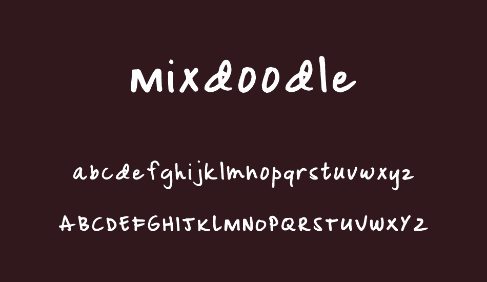 Mixdoodle font