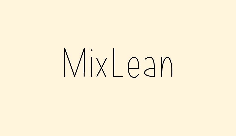 MixLean font big