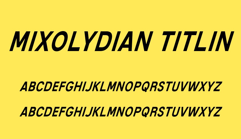 Mixolydian Titling Rg font