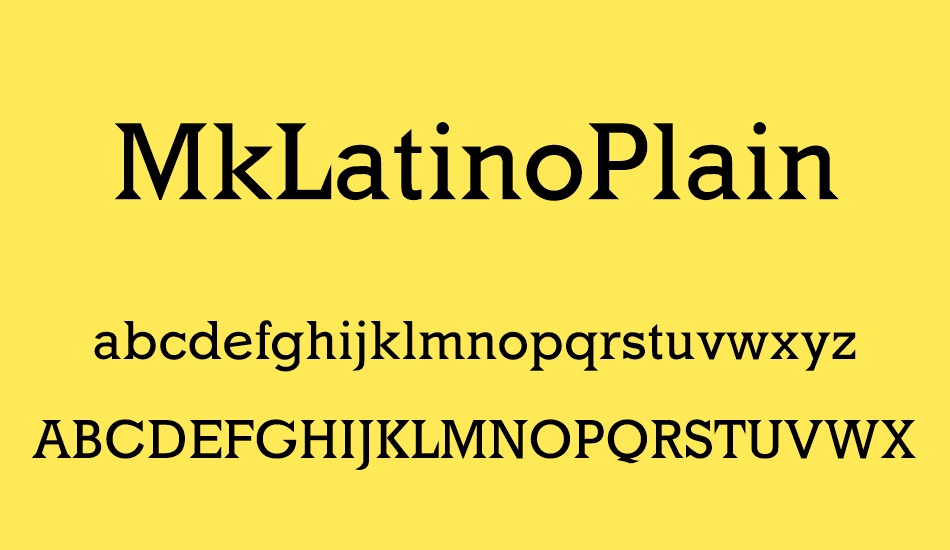 MkLatinoPlain font