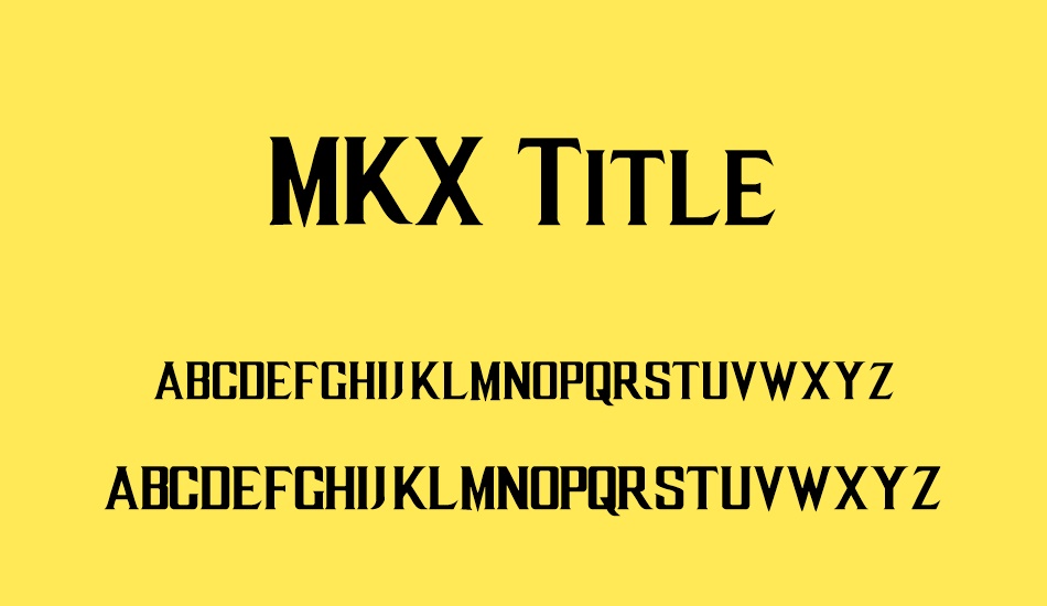 MKX Title font