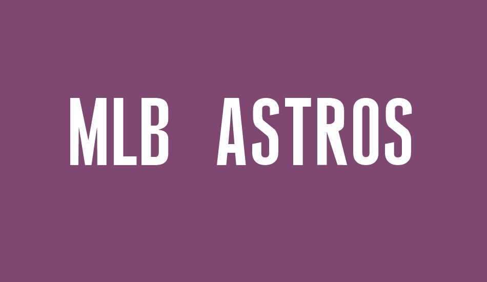 MLB Astros font big