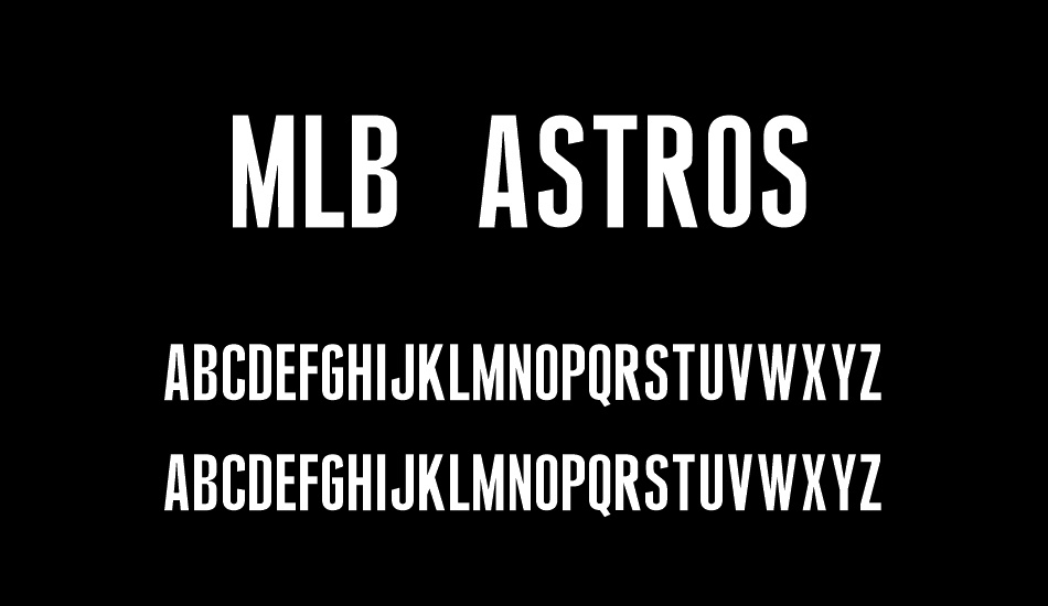 MLB Astros font