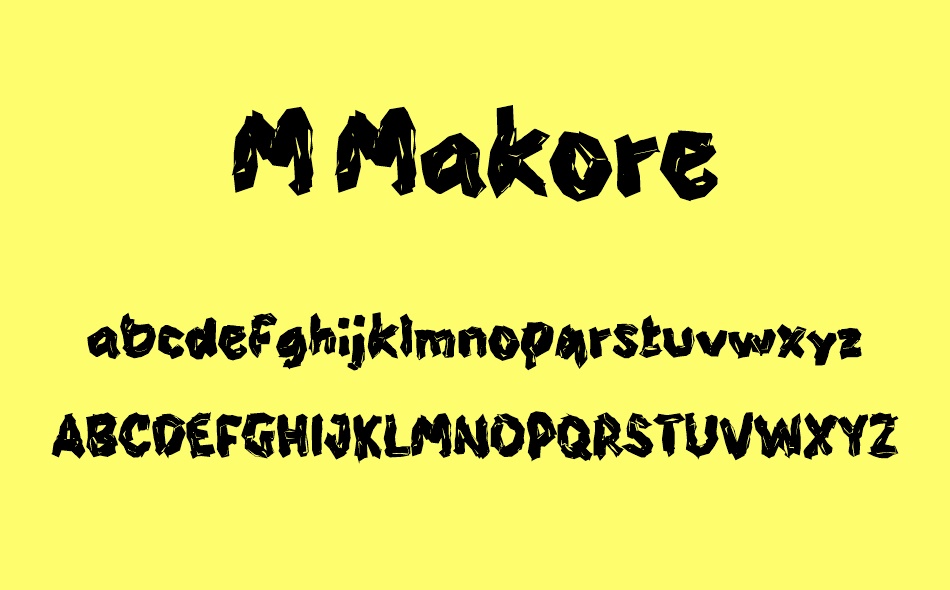 M Makore font