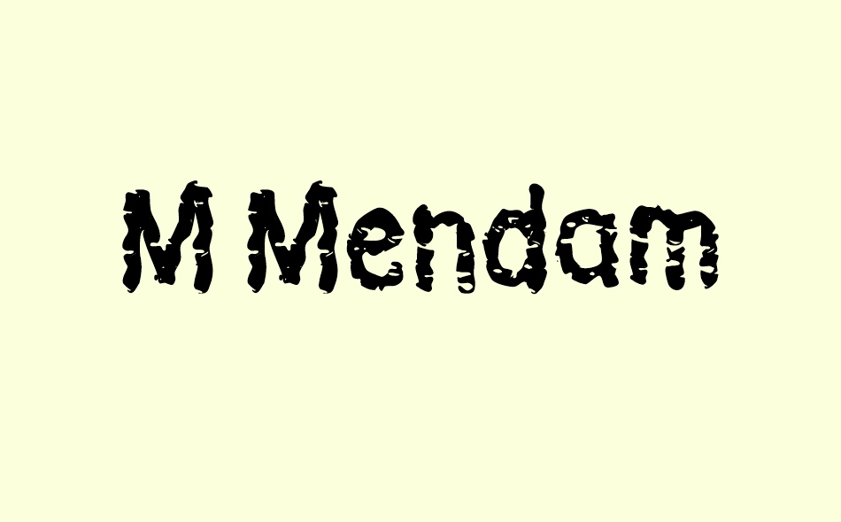 M Mendam font big