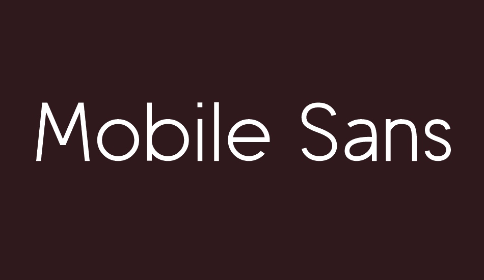 Mobile Sans font big