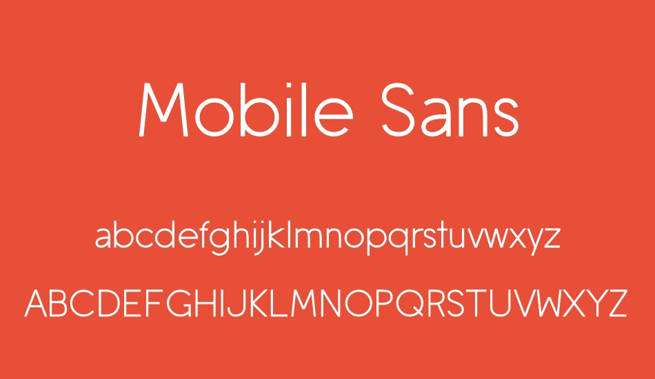 Mobile Sans font