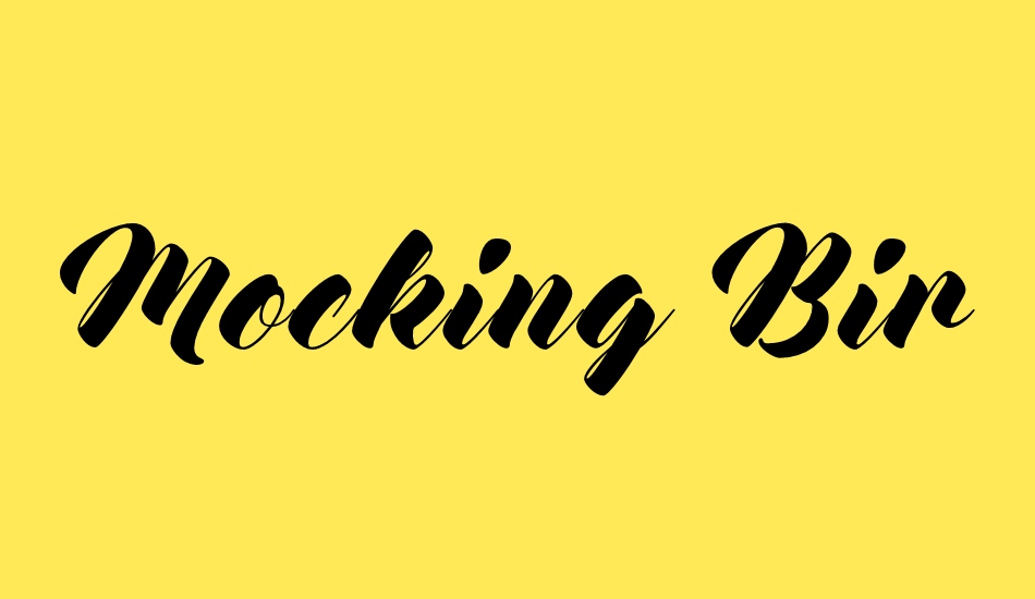 Mocking Bird font big