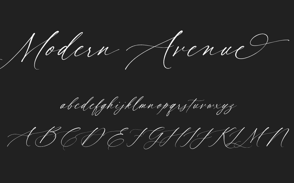 Modern Avenue font