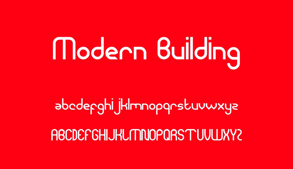 Modern Building font