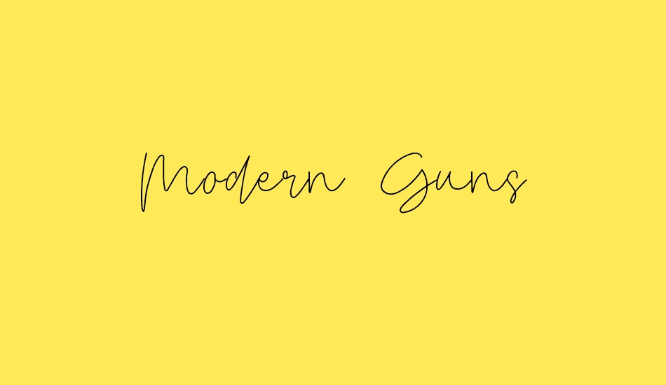 Modern Guns font big