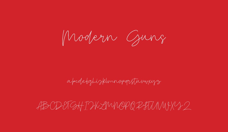 Modern Guns font