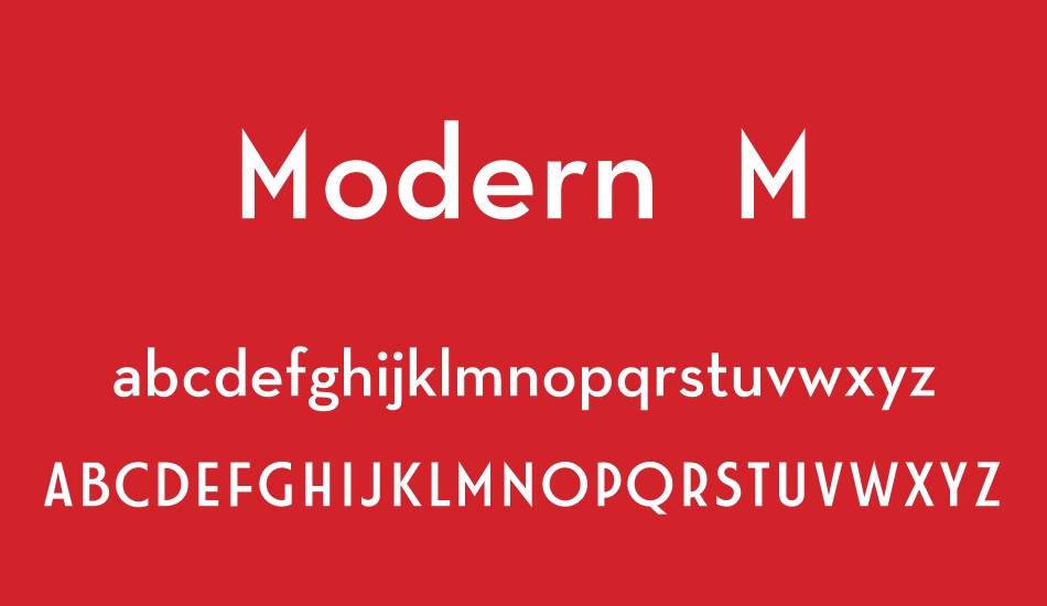 Modern M font