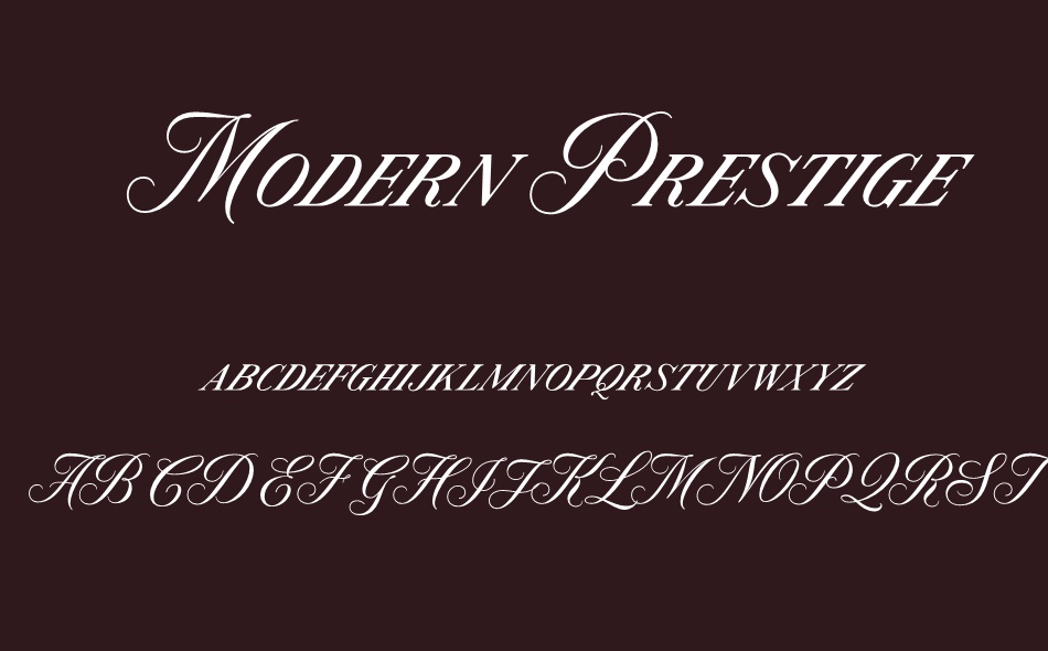 Modern Prestige font