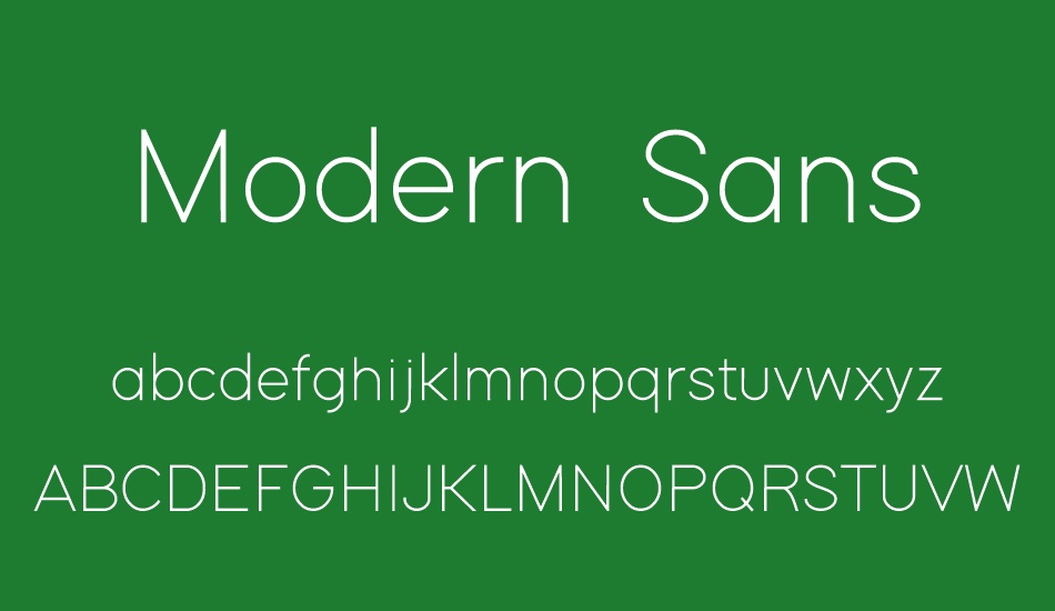 Modern Sans font