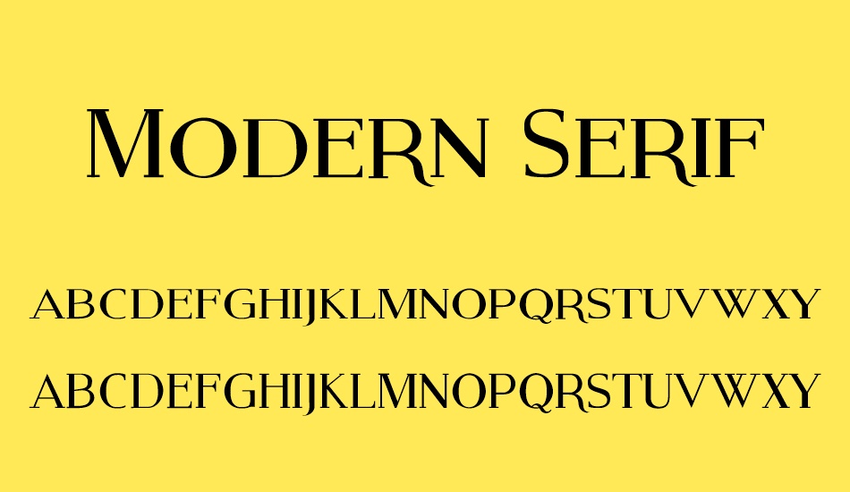 Modern Serif font