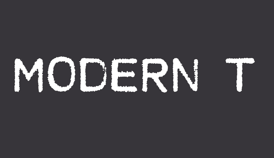 MODERN TYPEWRITER font big