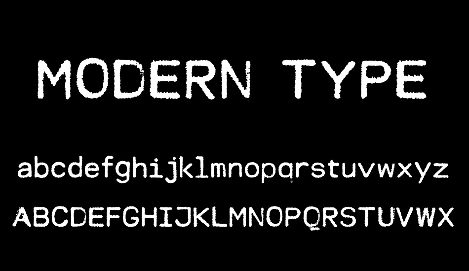 MODERN TYPEWRITER font