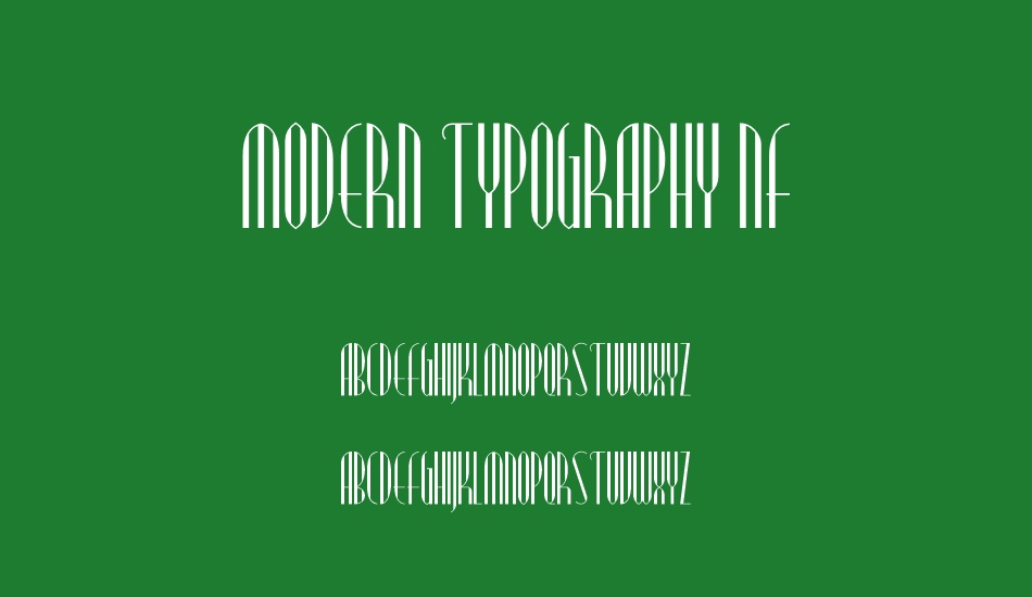 Modern Typography NF font