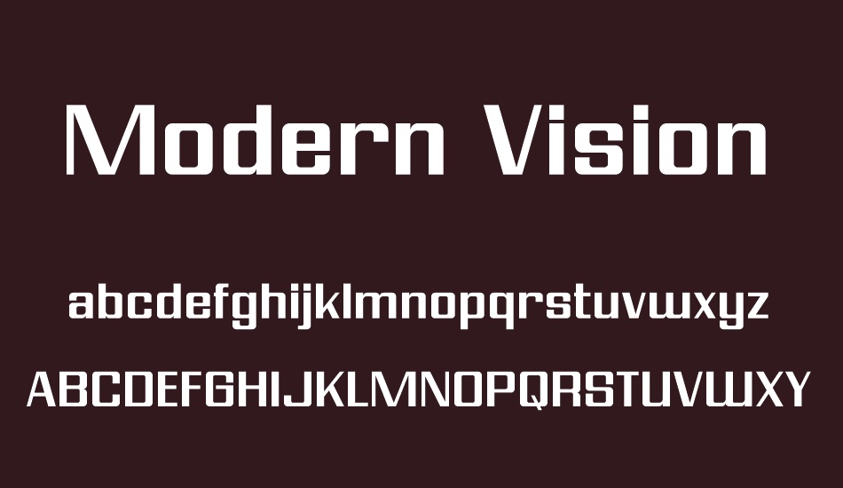 Modern Vision font