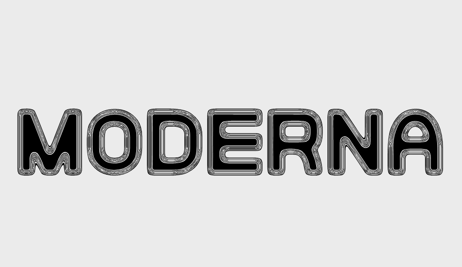 Moderna Disco St font big