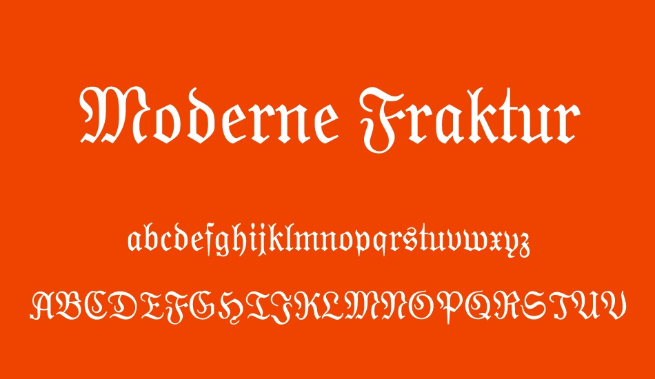 Moderne Fraktur font