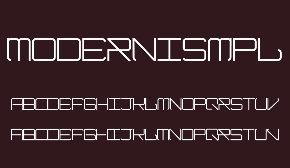 ModernismPlain font