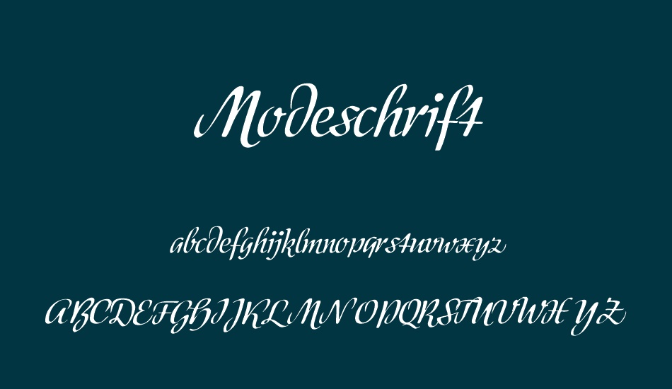 Modeschrift font