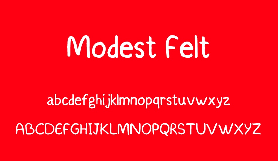 Modest Felt font