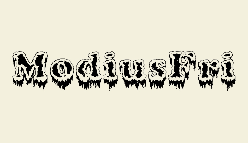 modiusfrigid font big